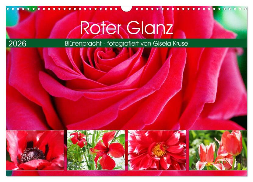Roter Glanz Blütenpracht (Wandkalender 2026 DIN A3 quer) CALVENDO Monatskalender