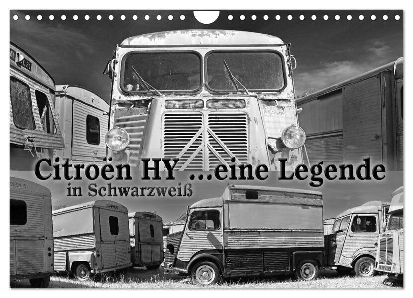Citroën HY eine Legende in Schwarzweiß (Wandkalender 2026 DIN A4 quer) CALVENDO Monatskalender