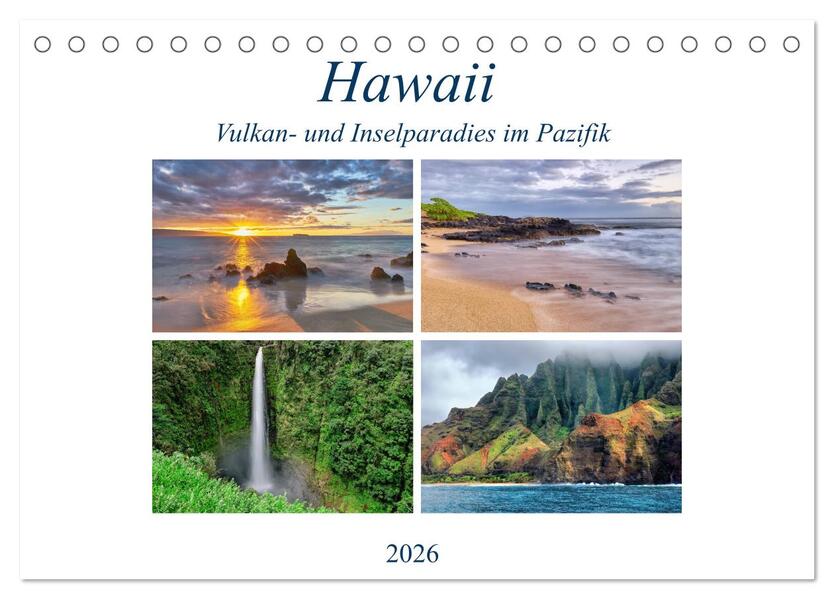 Hawaii - Vulkan- und Inselparadies im Pazifik (Tischkalender 2026 DIN A5 quer) CALVENDO Monatskalender