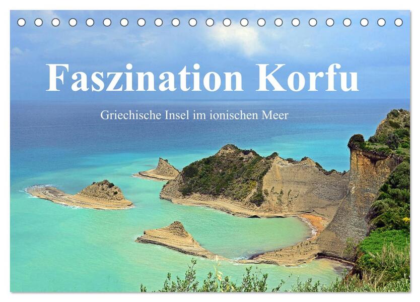 Faszination Korfu (Tischkalender 2026 DIN A5 quer) CALVENDO Monatskalender