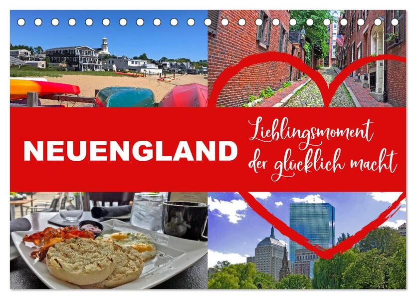 Neuengland USA Kalender 2026 (Tischkalender 2026 DIN A5 quer) CALVENDO Monatskalender