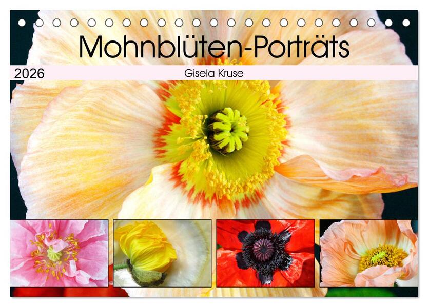 Mohnblüten-Porträts (Tischkalender 2026 DIN A5 quer) CALVENDO Monatskalender