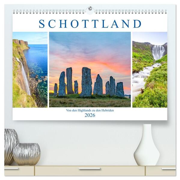 Von den Highlands zu den Hebriden (hochwertiger Premium Wandkalender 2026 DIN A2 quer) Kunstdruck in Hochglanz