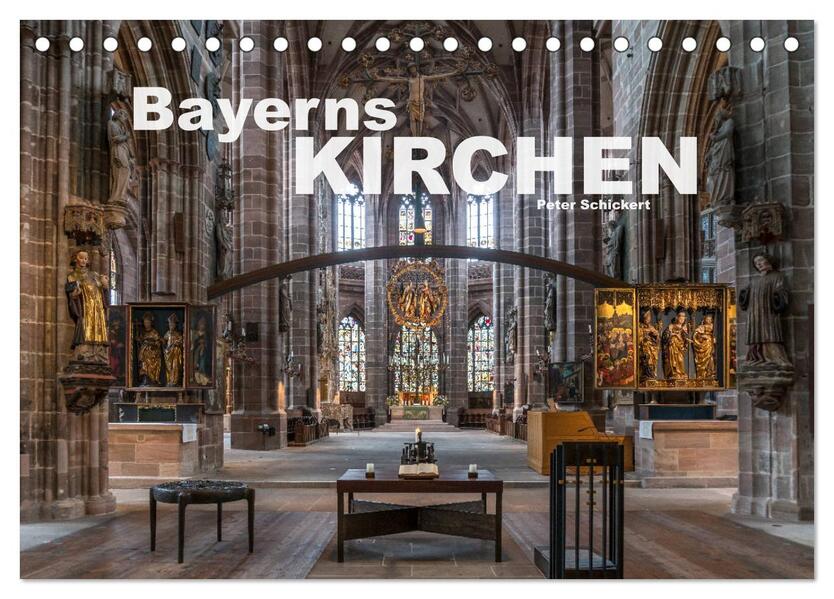 Bayerns Kirchen (Tischkalender 2026 DIN A5 quer) CALVENDO Monatskalender