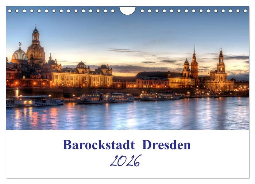 Barockstadt Dresden (Wandkalender 2026 DIN A4 quer) CALVENDO Monatskalender