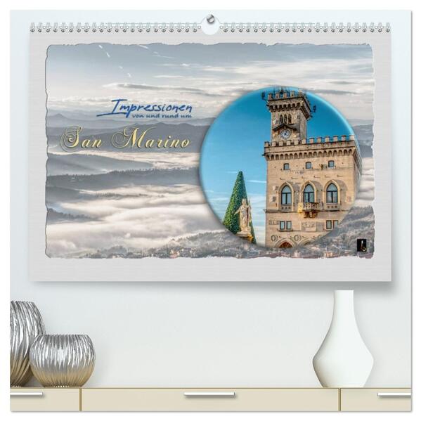 Impressionen - von und rund um San Marino (hochwertiger Premium Wandkalender 2026 DIN A2 quer) Kunstdruck in Hochglanz