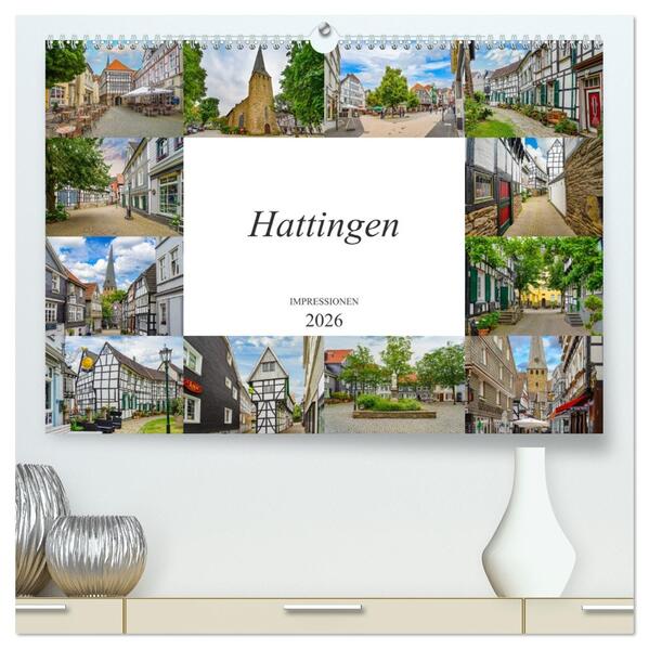 Hattingen Impressionen (hochwertiger Premium Wandkalender 2026 DIN A2 quer) Kunstdruck in Hochglanz
