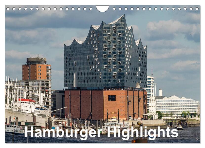 Hamburger Highlights (Wandkalender 2026 DIN A4 quer) CALVENDO Monatskalender