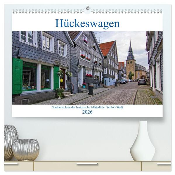 Stadtansichten Hückeswagen (hochwertiger Premium Wandkalender 2026 DIN A2 quer) Kunstdruck in Hochglanz