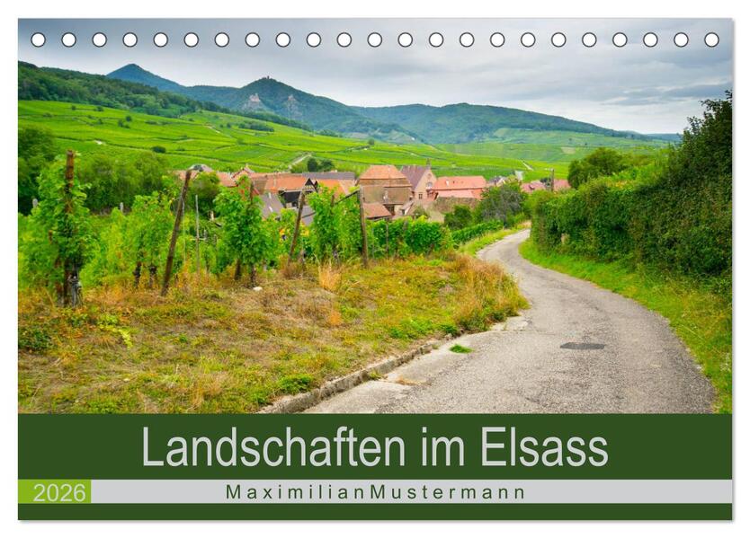 Landschaften im Elsass (Tischkalender 2026 DIN A5 quer) CALVENDO Monatskalender
