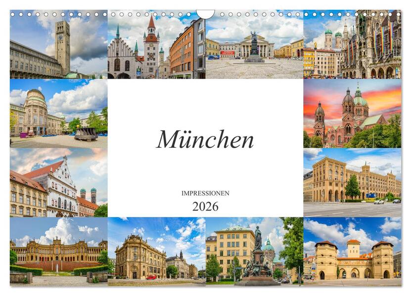 München Impressionen (Wandkalender 2026 DIN A3 quer) CALVENDO Monatskalender