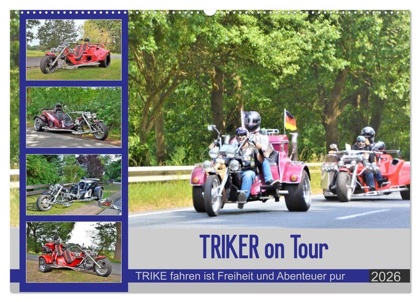TRIKER on Tour (Wandkalender 2026 DIN A2 quer) CALVENDO Monatskalender