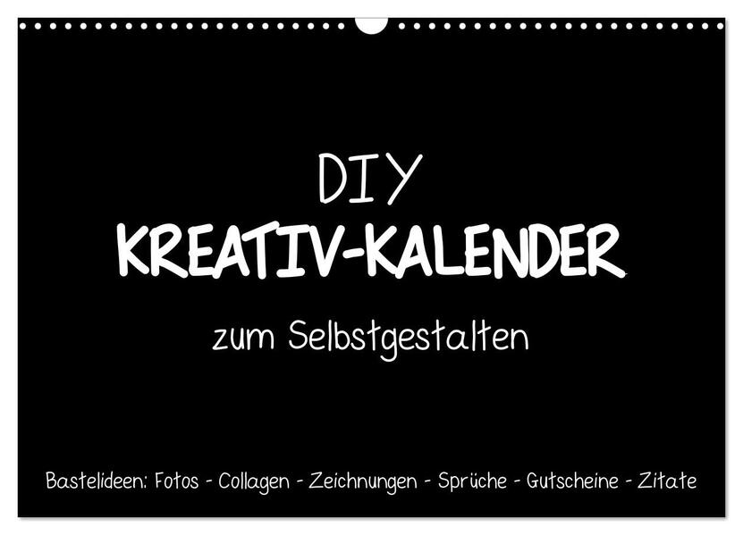 Bastelkalender: DIY Kreativ-Kalender -schwarz- (Wandkalender 2026 DIN A3 quer) CALVENDO Monatskalender