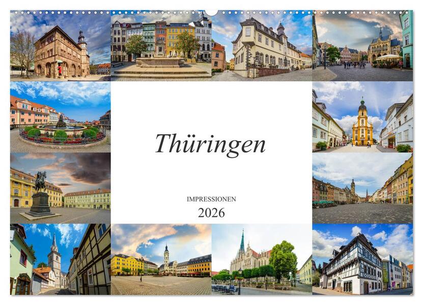 Thüringen Impressionen (Wandkalender 2026 DIN A2 quer) CALVENDO Monatskalender