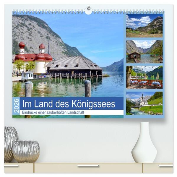 Im Land des Königssees (hochwertiger Premium Wandkalender 2026 DIN A2 quer) Kunstdruck in Hochglanz