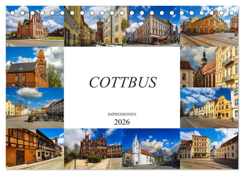 Cottbus Impressionen (Tischkalender 2026 DIN A5 quer) CALVENDO Monatskalender