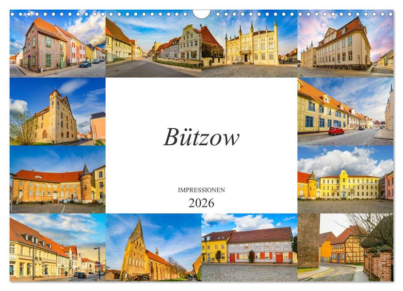 Bützow Impressionen (Wandkalender 2026 DIN A3 quer) CALVENDO Monatskalender