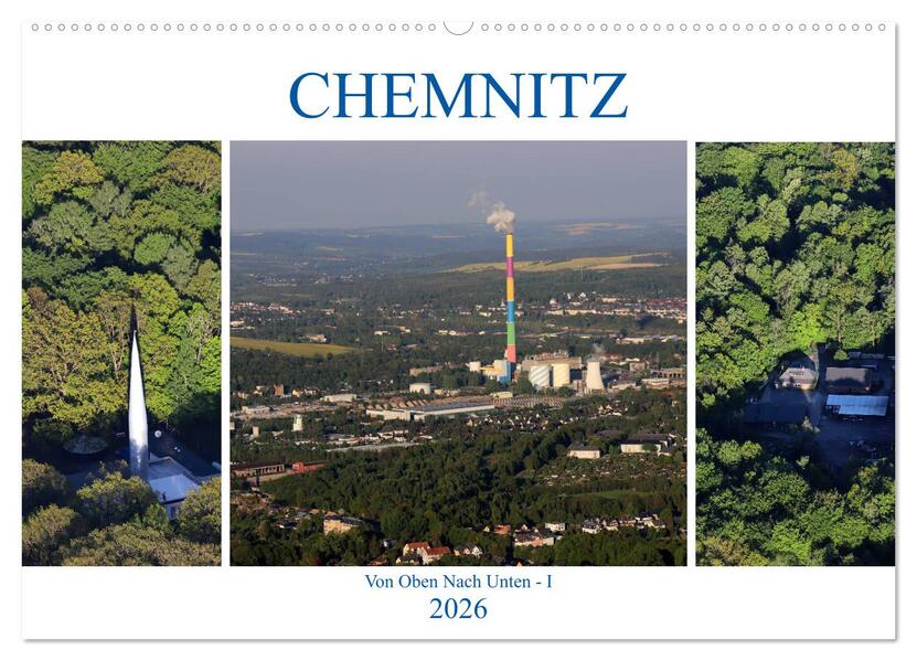 Chemnitz - Von Oben Nach Unten (Wandkalender 2026 DIN A2 quer) CALVENDO Monatskalender