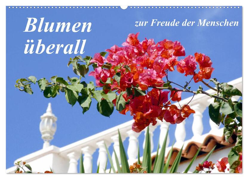 Blumen überall zur Freude Menschen (Wandkalender 2026 DIN A2 quer) CALVENDO Monatskalender