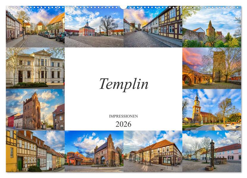 Templin Impressionen (Wandkalender 2026 DIN A2 quer) CALVENDO Monatskalender