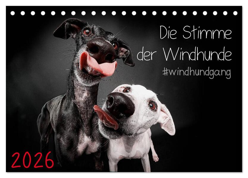 Die Stimme der Windhunde (Tischkalender 2026 DIN A5 quer) CALVENDO Monatskalender