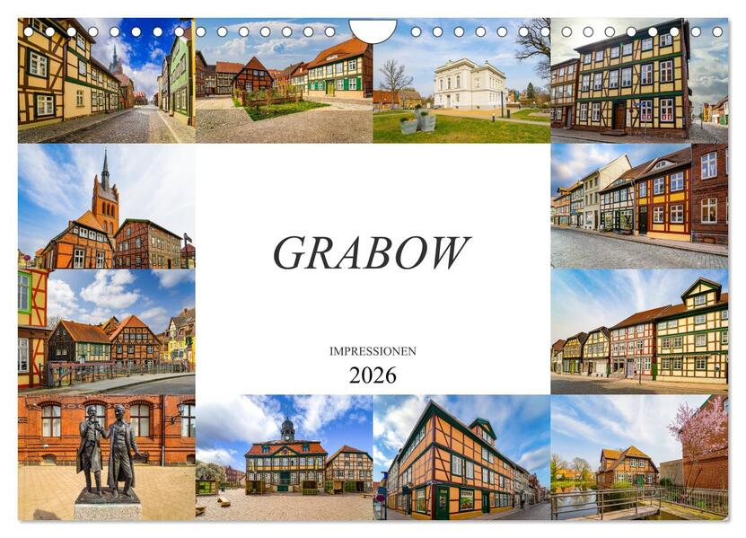 Grabow Impressionen (Wandkalender 2026 DIN A4 quer) CALVENDO Monatskalender