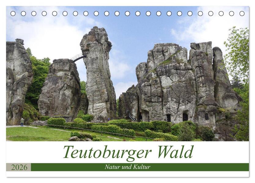 Teutoburger Wald - Natur und Kultur (Tischkalender 2026 DIN A5 quer) CALVENDO Monatskalender