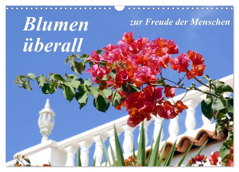 Blumen überall zur Freude Menschen (Wandkalender 2026 DIN A3 quer) CALVENDO Monatskalender