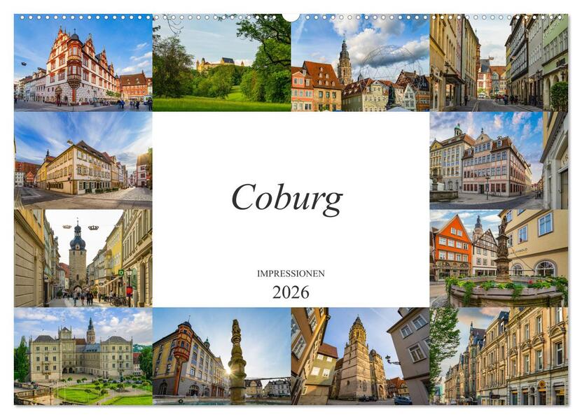 Coburg Impressionen (Wandkalender 2026 DIN A2 quer) CALVENDO Monatskalender