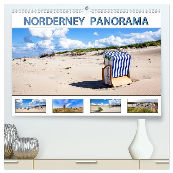 NORDERNEY PANORAMA (hochwertiger Premium Wandkalender 2026 DIN A2 quer) Kunstdruck in Hochglanz