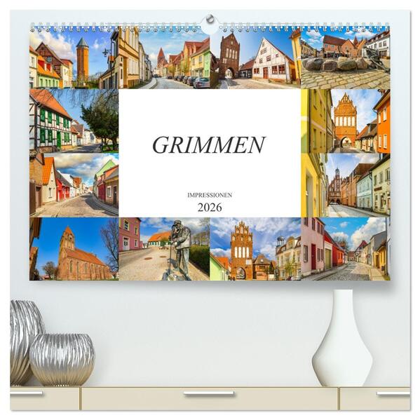 Grimmen Impressionen (hochwertiger Premium Wandkalender 2026 DIN A2 quer) Kunstdruck in Hochglanz