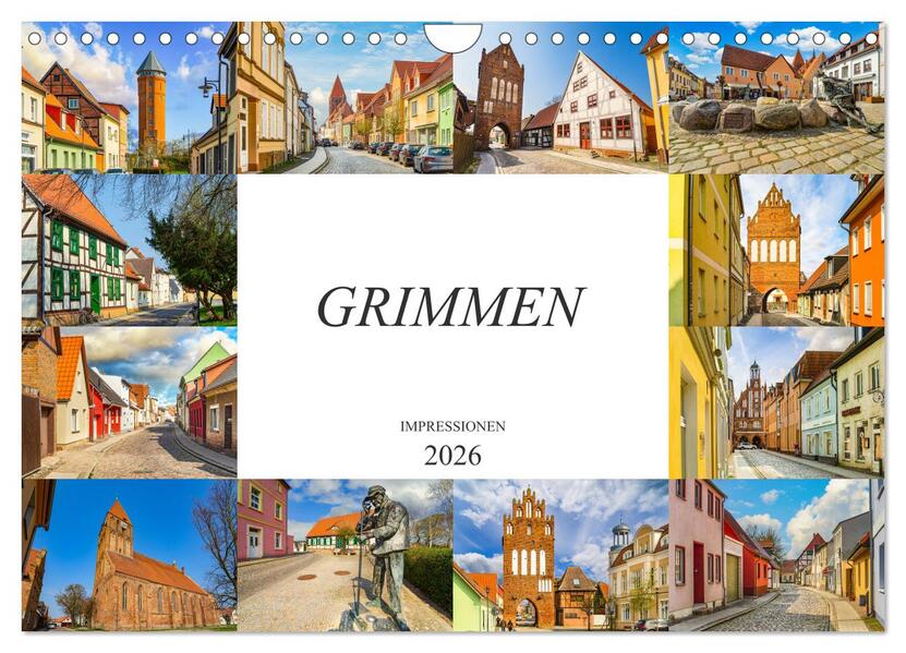 Grimmen Impressionen (Wandkalender 2026 DIN A4 quer) CALVENDO Monatskalender
