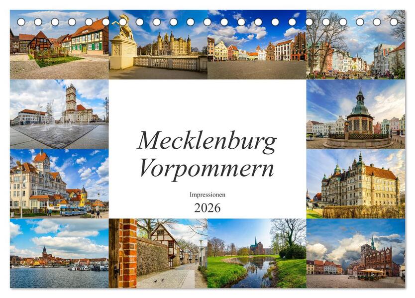Mecklenburg Vorpommern Impressionen (Tischkalender 2026 DIN A5 quer) CALVENDO Monatskalender