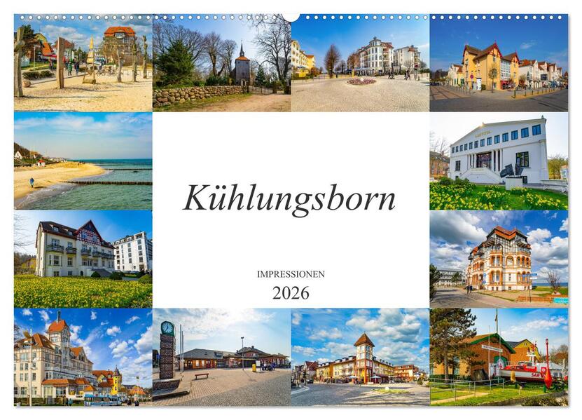 Kühlungsborn Impressionen (Wandkalender 2026 DIN A2 quer) CALVENDO Monatskalender