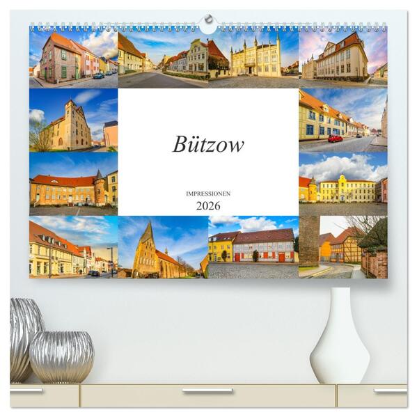 Bützow Impressionen (hochwertiger Premium Wandkalender 2026 DIN A2 quer) Kunstdruck in Hochglanz