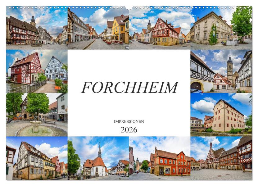 Forchheim Impressionen (Wandkalender 2026 DIN A2 quer) CALVENDO Monatskalender