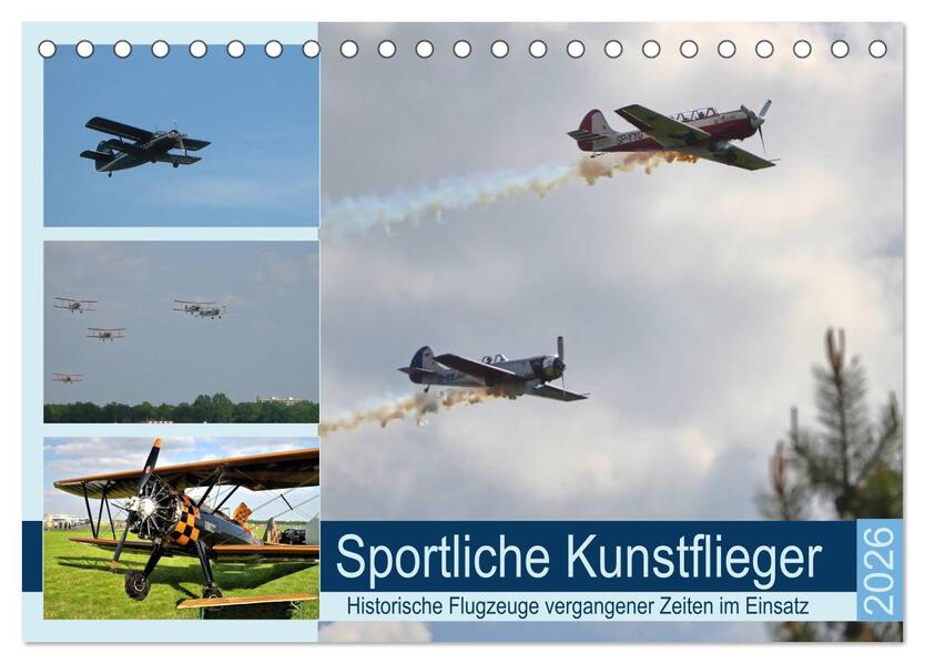 Sportliche Kunstflieger (Tischkalender 2026 DIN A5 quer) CALVENDO Monatskalender