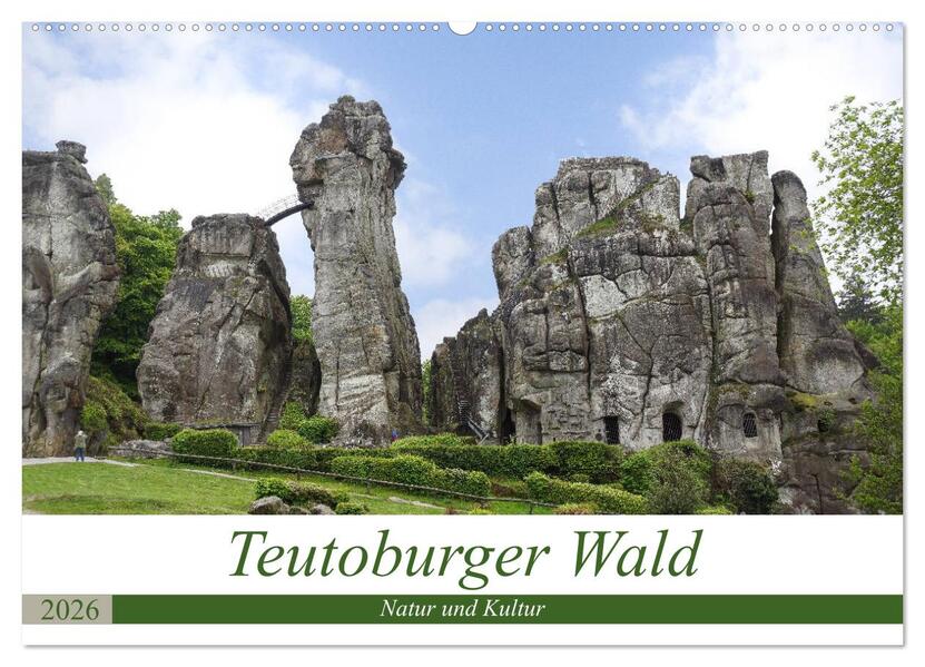 Teutoburger Wald - Natur und Kultur (Wandkalender 2026 DIN A2 quer) CALVENDO Monatskalender