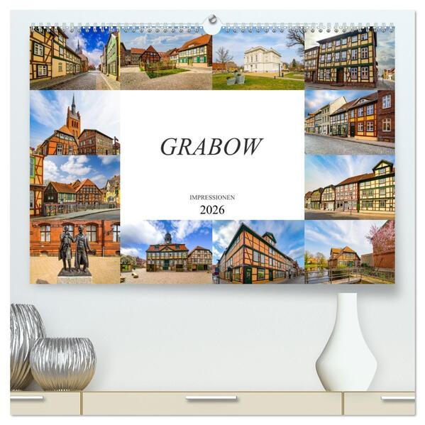 Grabow Impressionen (hochwertiger Premium Wandkalender 2026 DIN A2 quer) Kunstdruck in Hochglanz