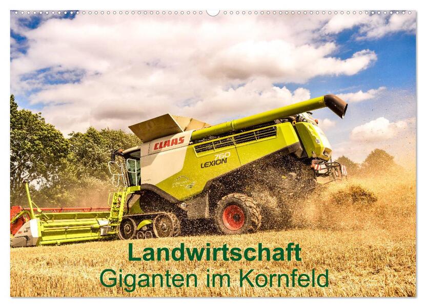Landwirtschaft - Giganten im Kornfeld (Wandkalender 2026 DIN A2 quer) CALVENDO Monatskalender