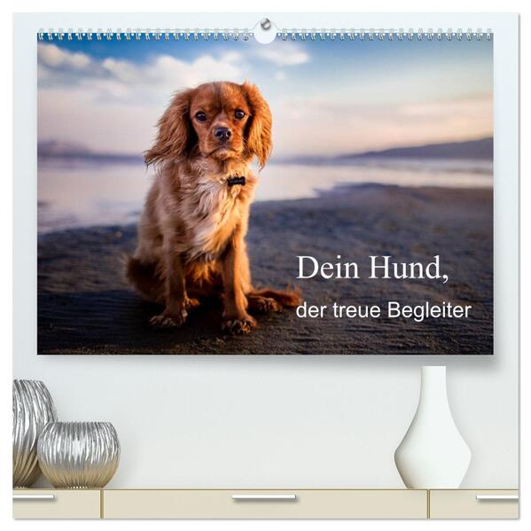 Dein Hund der treue Begleiter (hochwertiger Premium Wandkalender 2026 DIN A2 quer) Kunstdruck in Hochglanz