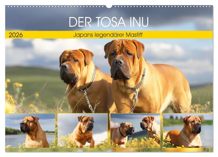 Der Tosa Inu. Japans legendärer Mastiff (Wandkalender 2026 DIN A2 quer) CALVENDO Monatskalender