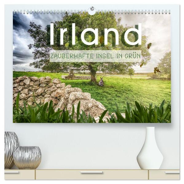 Irland - Zauberhafte Insel in grün (hochwertiger Premium Wandkalender 2026 DIN A2 quer) Kunstdruck in Hochglanz