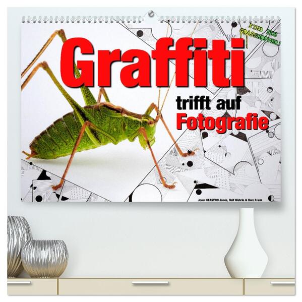 Graffiti trifft auf Fotografie (hochwertiger Premium Wandkalender 2026 DIN A2 quer) Kunstdruck in Hochglanz