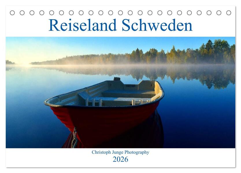 Reiseland Schweden (Tischkalender 2026 DIN A5 quer) CALVENDO Monatskalender