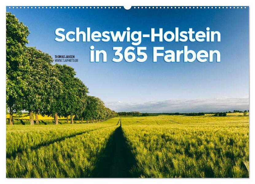Schleswig-Holstein in 365 Farben (Wandkalender 2026 DIN A2 quer) CALVENDO Monatskalender