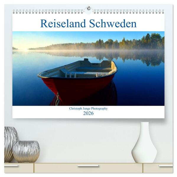 Reiseland Schweden (hochwertiger Premium Wandkalender 2026 DIN A2 quer) Kunstdruck in Hochglanz