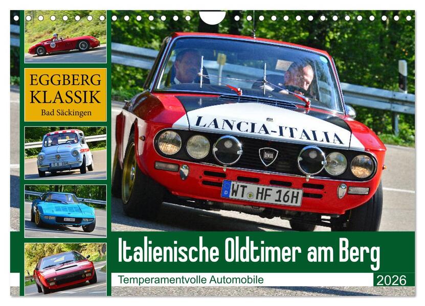Italienische Oldtimer am Berg (Wandkalender 2026 DIN A4 quer) CALVENDO Monatskalender