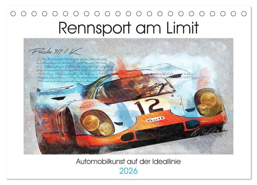 Rennsport am Limit (Tischkalender 2026 DIN A5 quer) CALVENDO Monatskalender