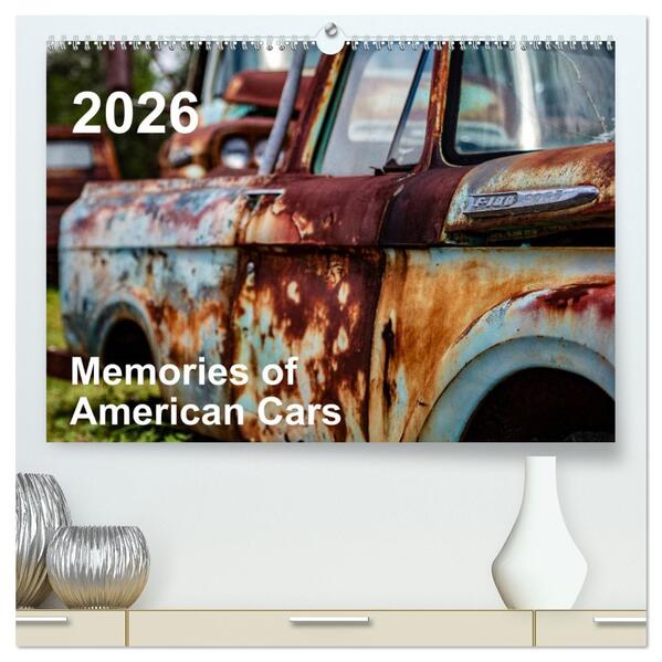 Memories of American Cars (hochwertiger Premium Wandkalender 2026 DIN A2 quer) Kunstdruck in Hochglanz